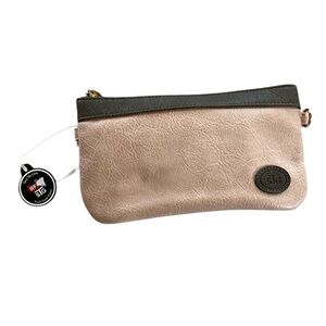 STG Save The Girls Pink and Gray Wristlet